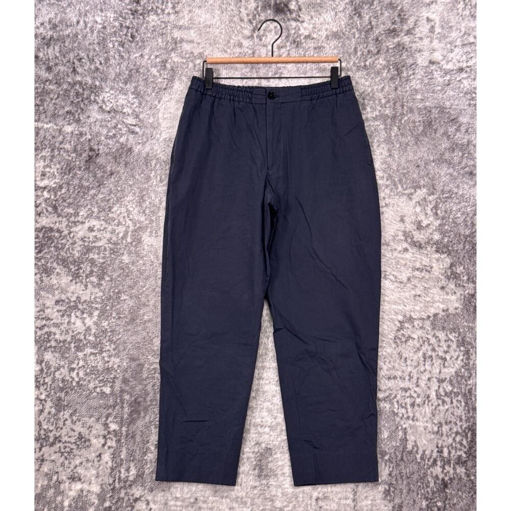 Tres Bien Pants 48 / Medium Mens Blue Cotton Taper Cropped Essential Trouser